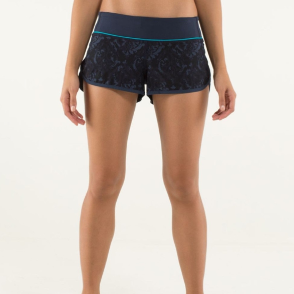 Lululemon Speed Shorts 4-way Baroque Inkwell